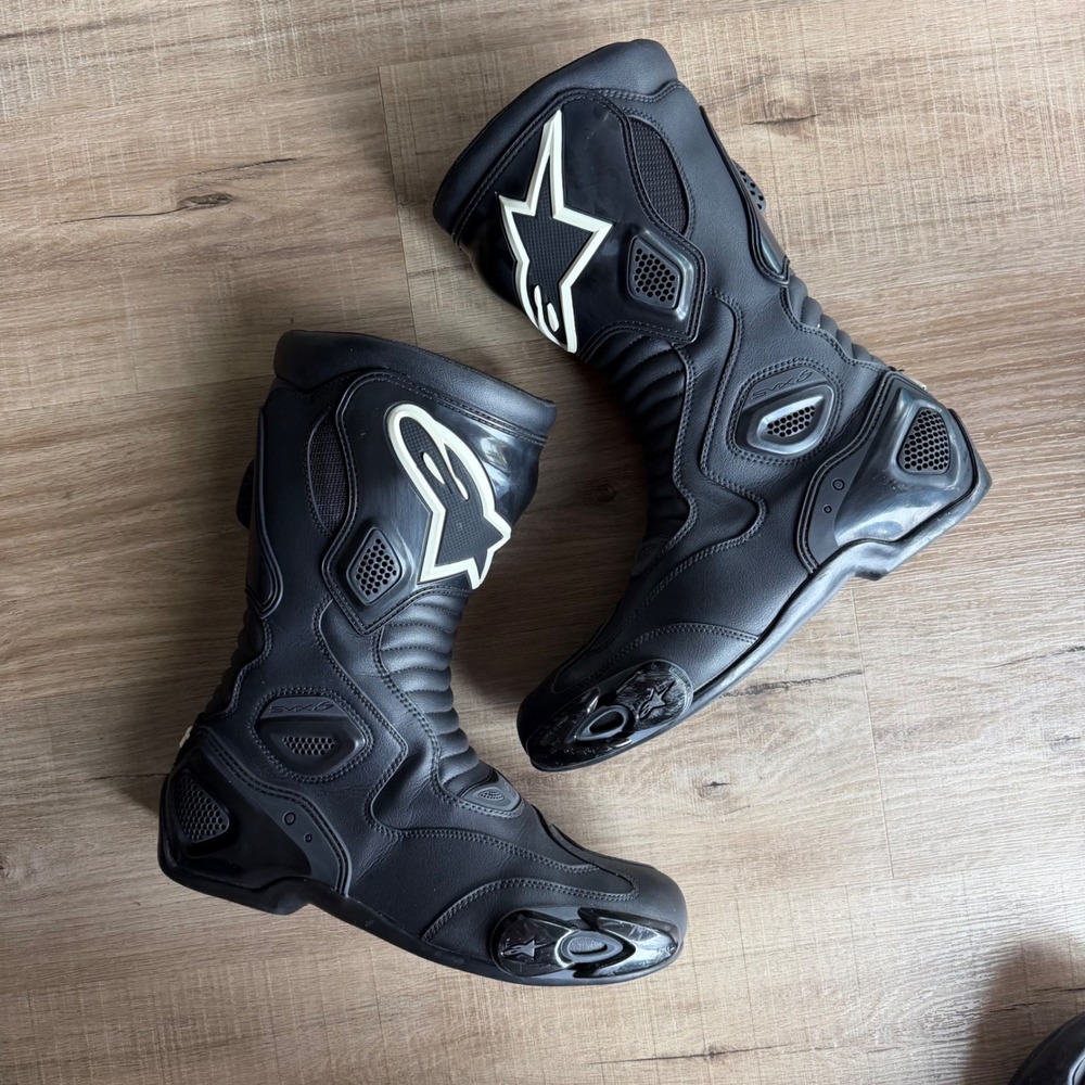 Alpinestars S-MX 5 Mens Motorcycle Boots Black Size US 10.5 EUR 45 SMX-5 Racing